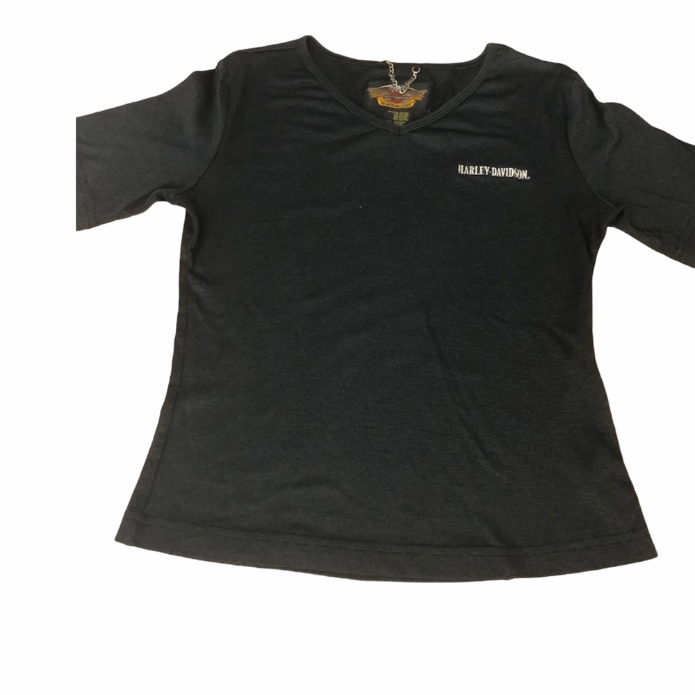 EUC ladies Harley Davidson s/s V-neck Tee